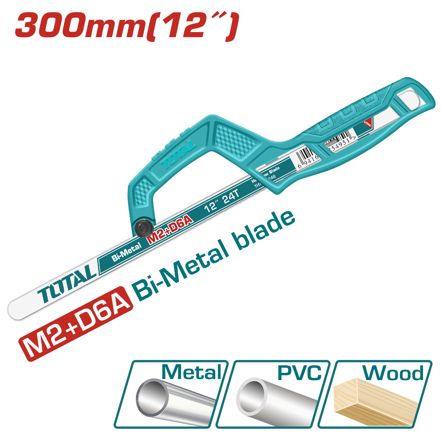 Total 12&quot; Mini Hacksaw Frame - THMHF1504