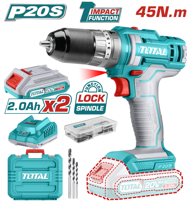 Total Lithium-Ion Impact Drill- TIDLI201452