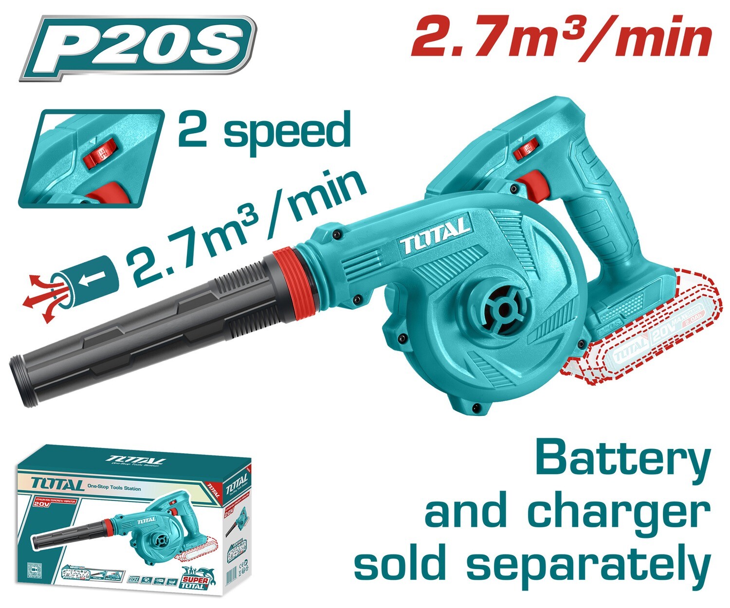 Total Lithium-Ion Blower ( Without Battery ) - TABLI20018