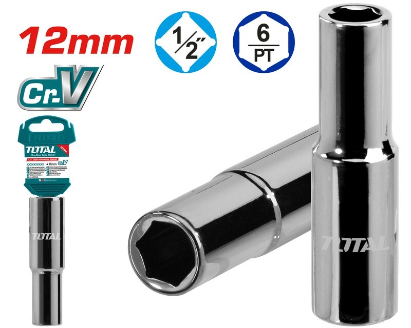 Total 1/2&quot; Deep Hexagonal Socket - THTST12123L