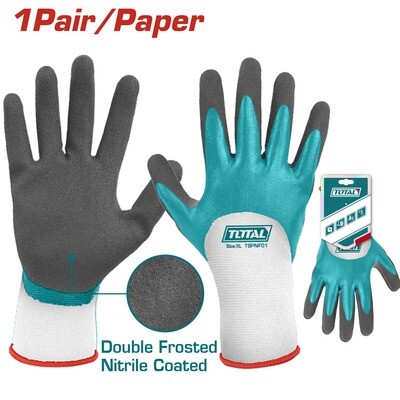 Total Nitrile Frosted Coated Gloves - TSPNF01