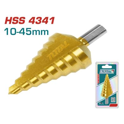 Total HSS 4341 10-45mm Step drill bit Set - TAC75104501