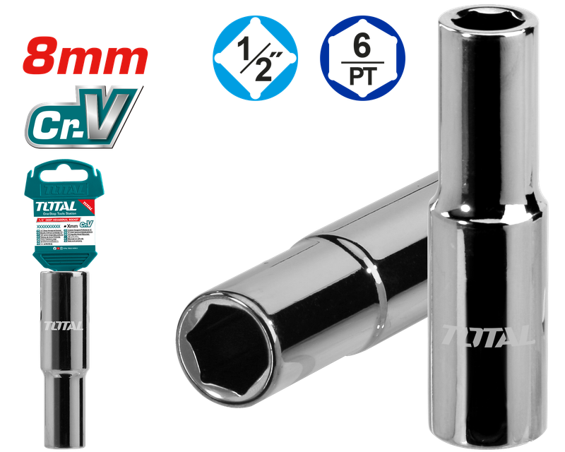 Total 1/2&quot; Deep Hexagonal Socket - THTST12083L