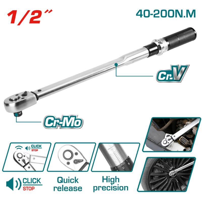 Total Torque Wrench 1/2&quot; - THPTW200N2