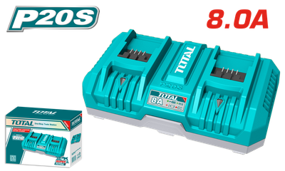 Total 20V, 4A + 4A Battery Charger  - TFCLI2082