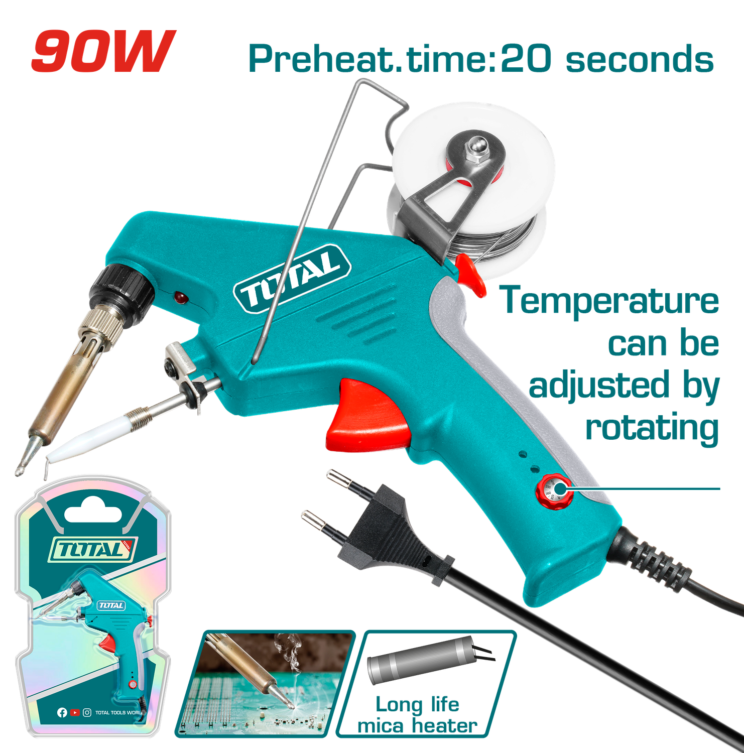 Total Soldering Gun with Solder Feeder - TET160732