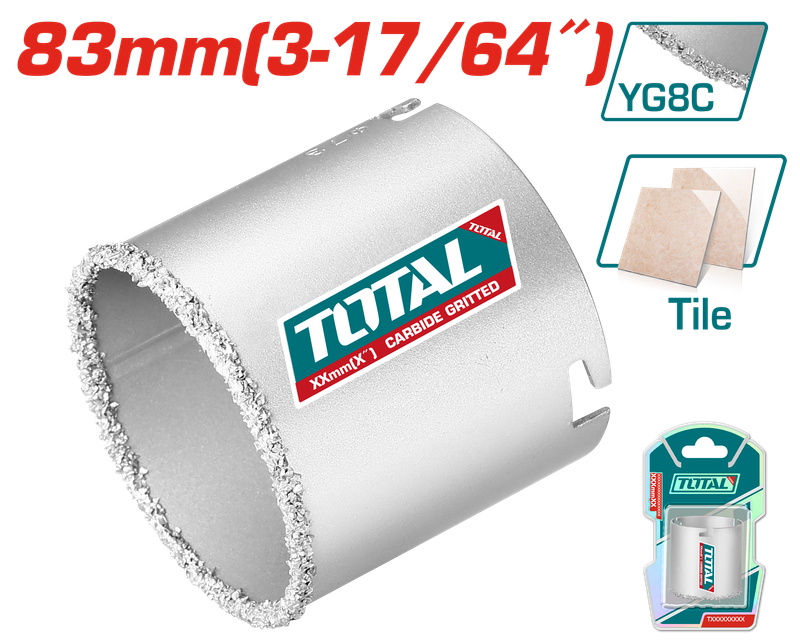 83mm (3-17/64″) Carbide Gritted Hole Saw – TAC440831