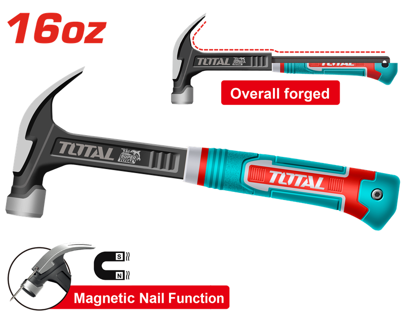 Total 345mm Claw Hammer – THCH61016L