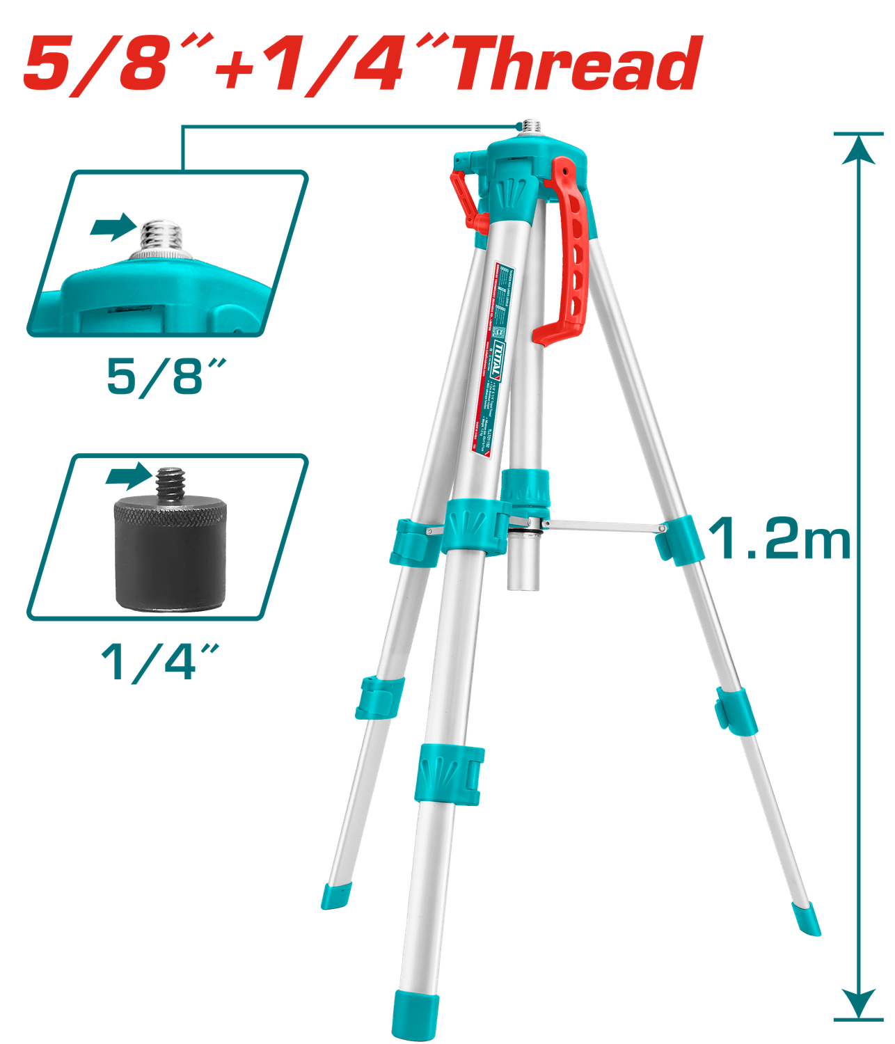 1.2m Aluminum Tripod For Laser Levels – TLLT01152