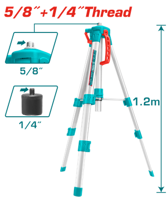 1.2m Aluminum Tripod For Laser Levels – TLLT01152