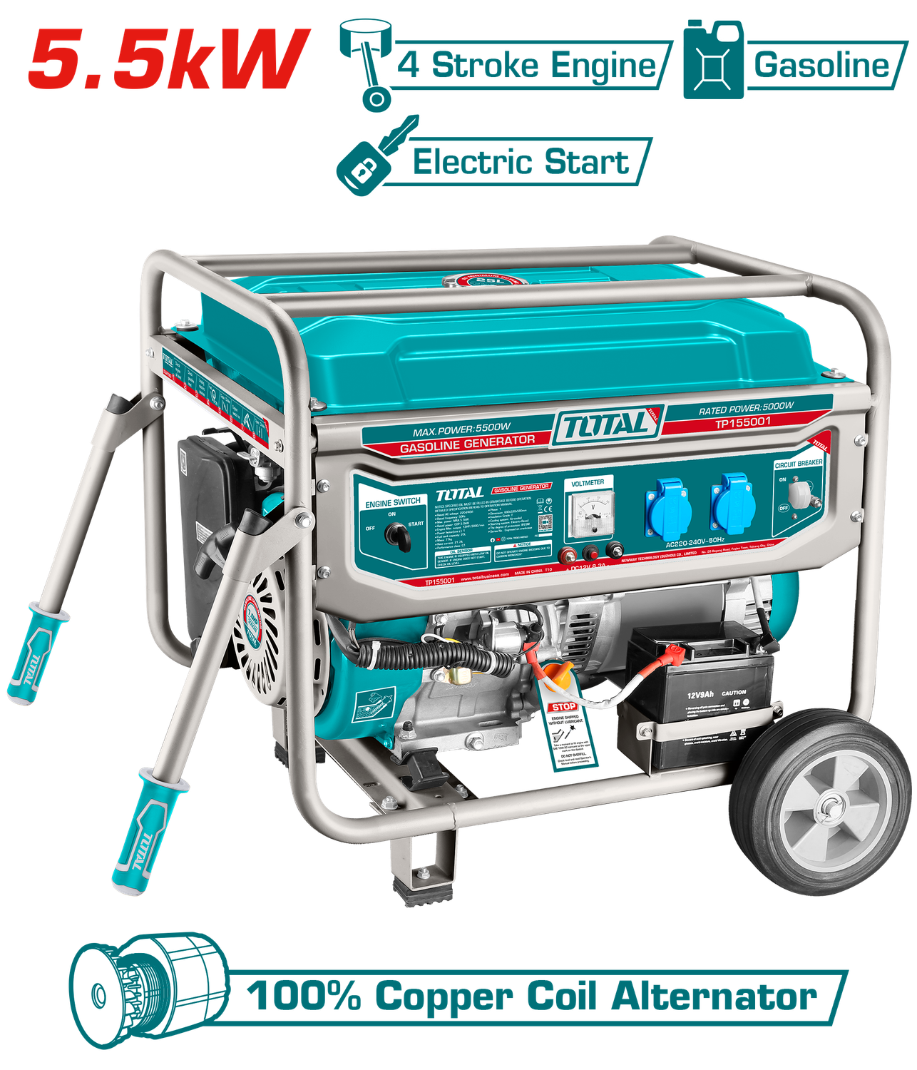 Total 5.5kW Gasoline Generator - TP155001