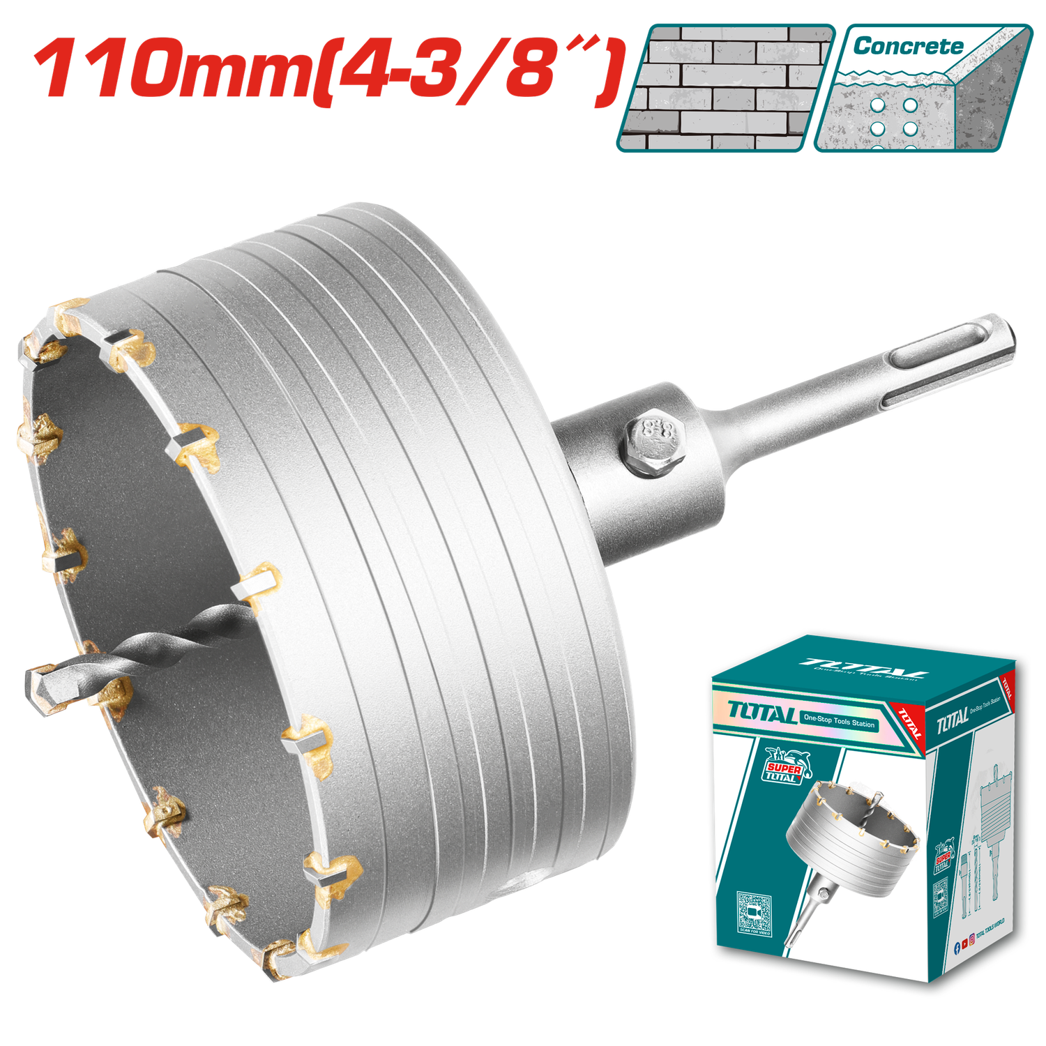 Total 110mm Hole Core Bit- TAC4301101