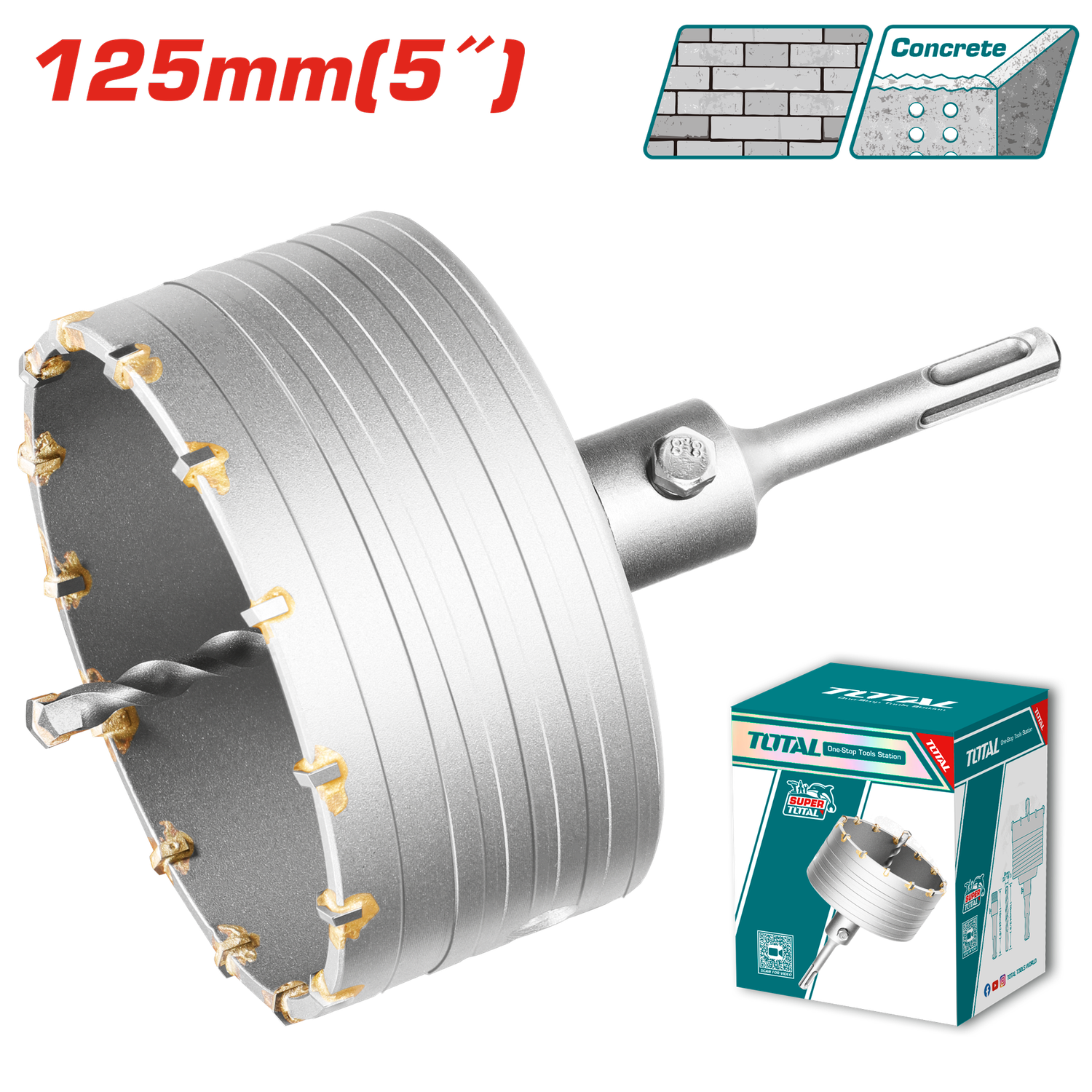 Total 125mm Hole Core Bit- TAC4301251