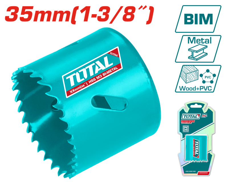 Total 35mm (1-3/8&quot;) HSS Bi-Metal Hole Saw – TAC410351