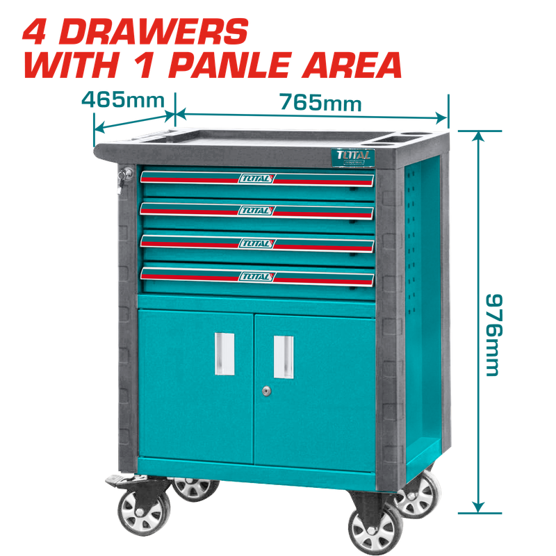 Total 765*465*812mm Roller Cabinet With 4 Drawers – THRC01041