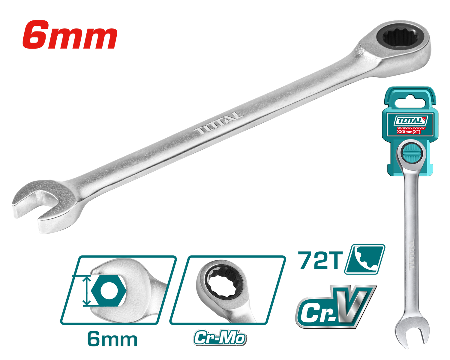 Total 6mm Ratchet Spanner –TCSPAR061