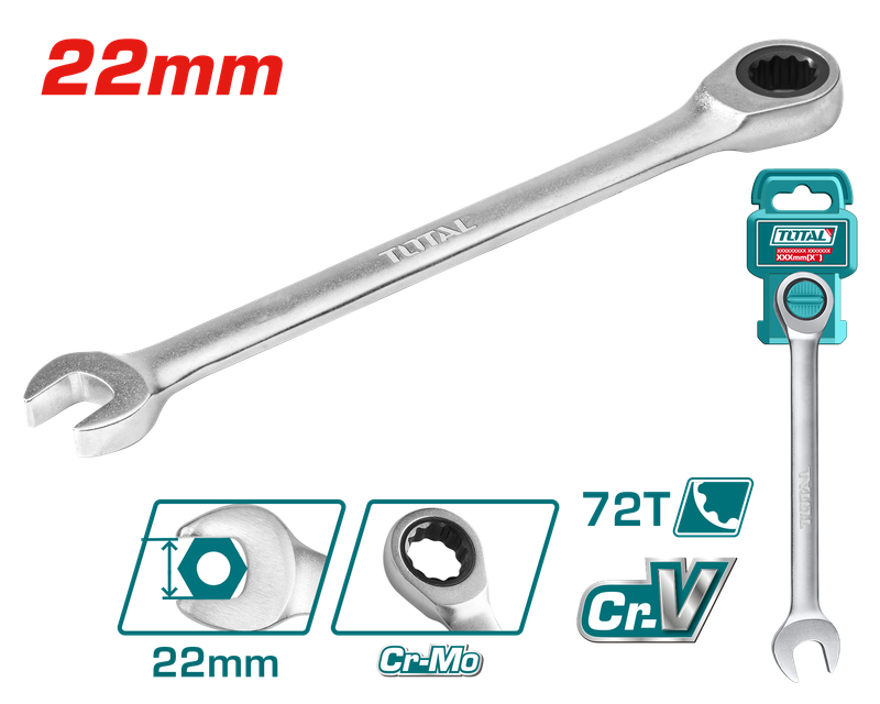Total 22mm Ratchet Spanner –TCSPAR221