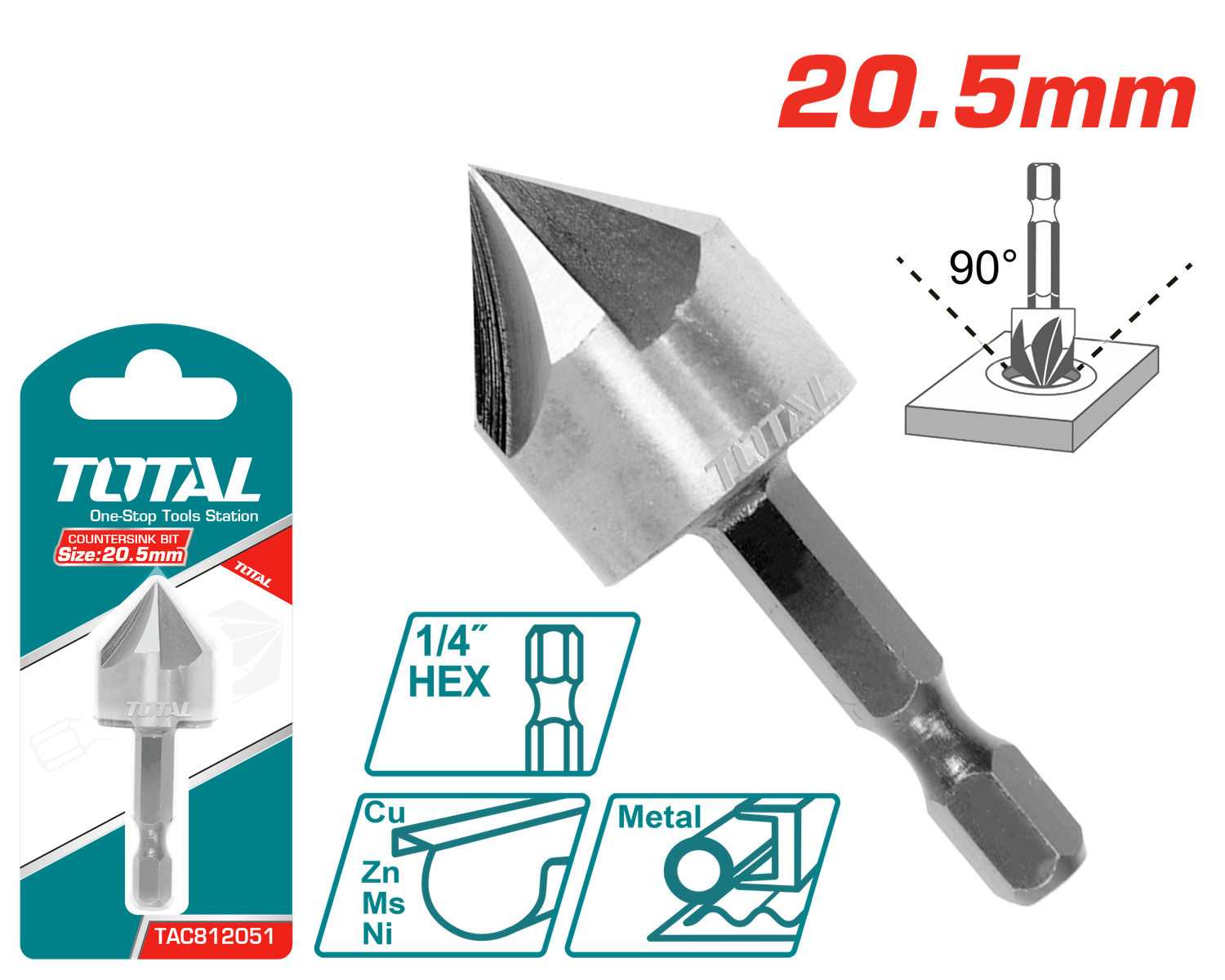 Total 20.5mm Counter Sink Bit- TAC812051