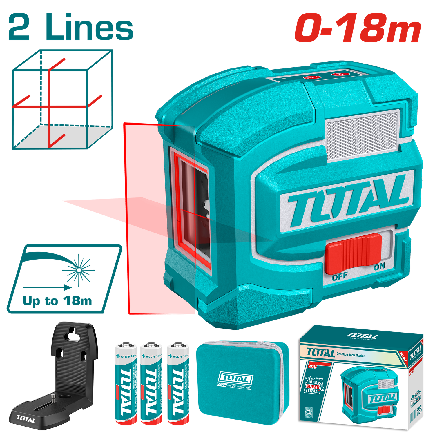 Total Self-leveling Line Laser ( Red Laser Beam ) – TLL156503
