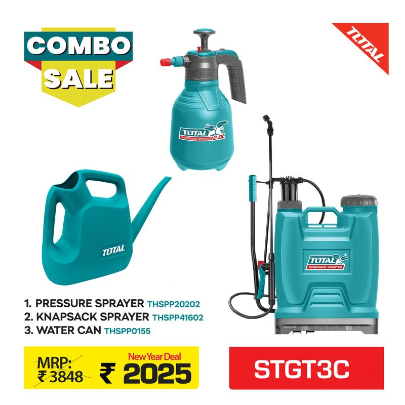 SUPER 2025 TOTAL GARDEN TOOLS 3 PCS COMBO STGT3C