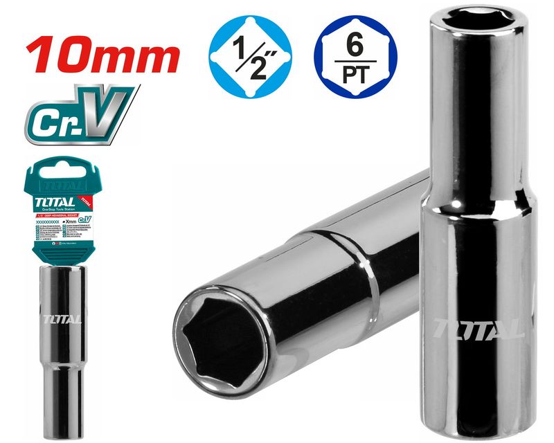 Total 1/2&quot; Deep Hexagonal Socket - THTST12103L