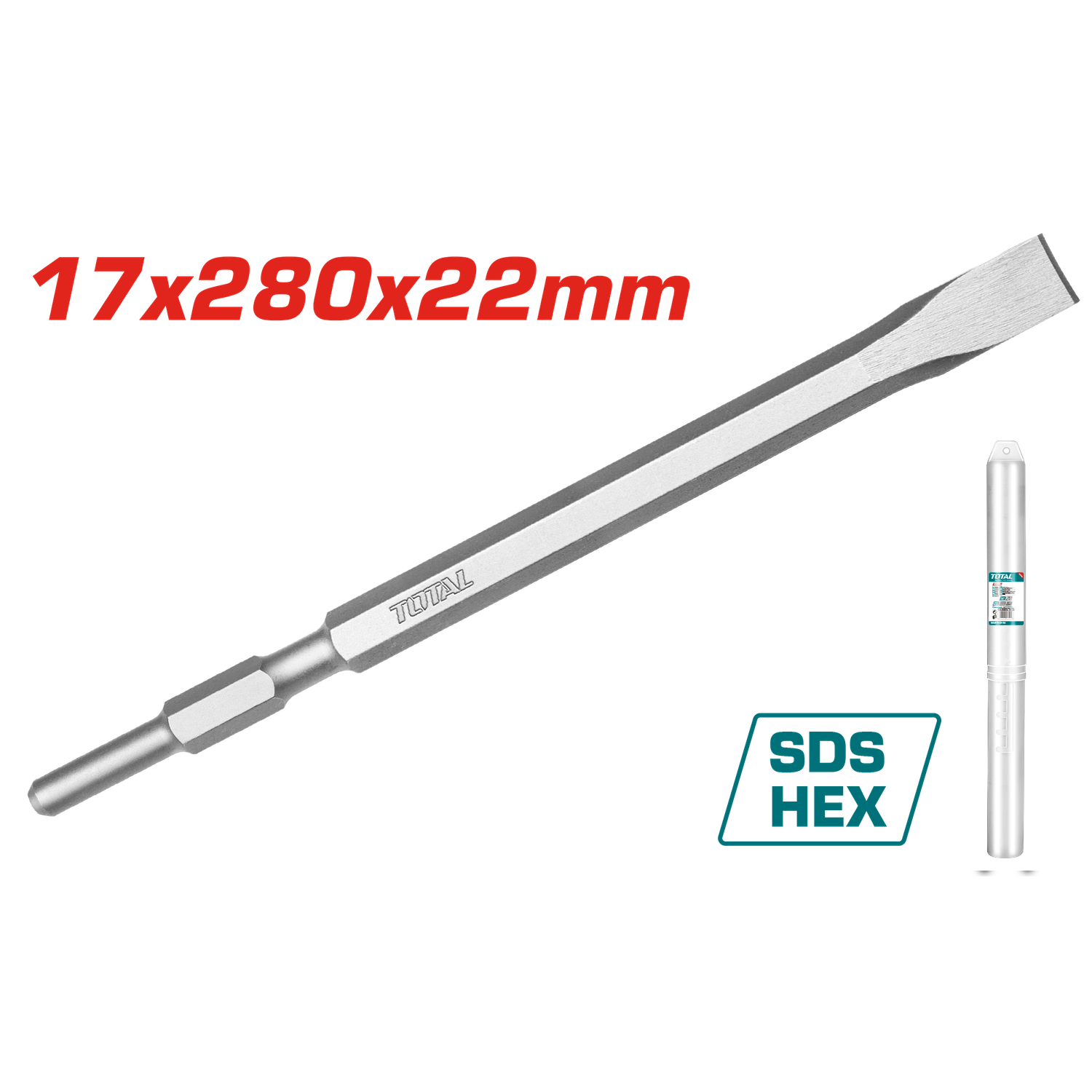 Total Hex Chisel 17 x 280 x 22mm - TAC153172