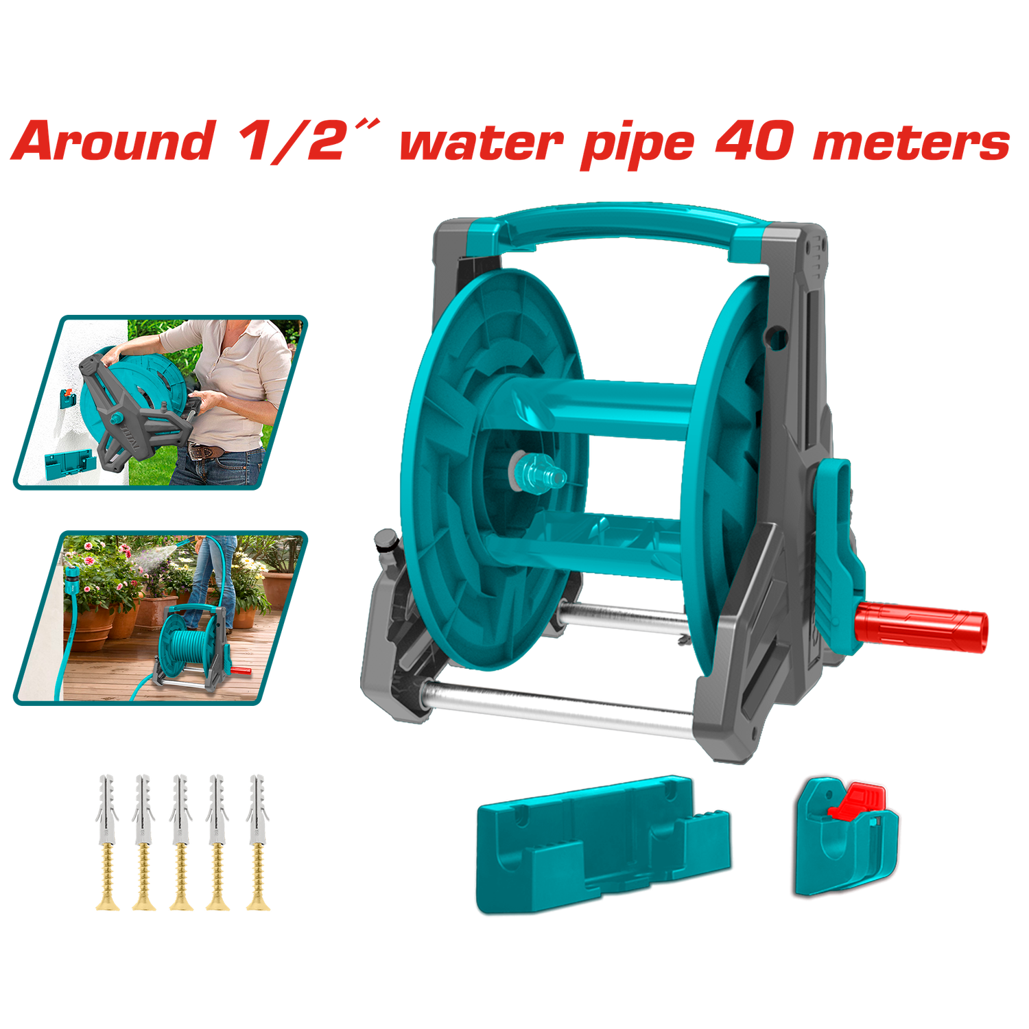 Total Hose reel 1/2″ – 40m – THHR40122