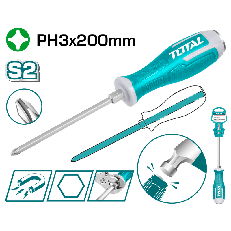 Total Philips Go Through Screwdriver - THGSPH32006