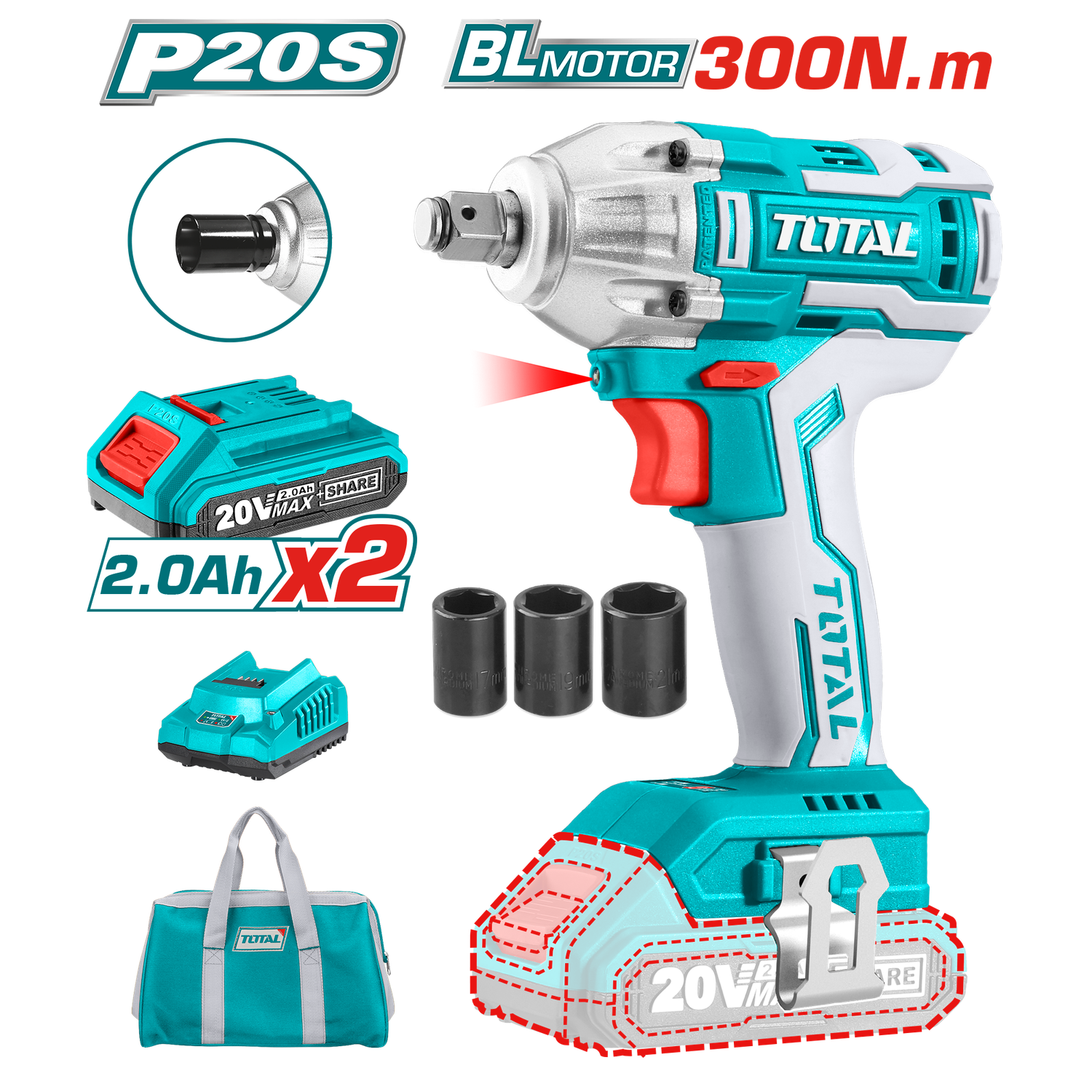 Total Impact Wrench- TIWLI2001