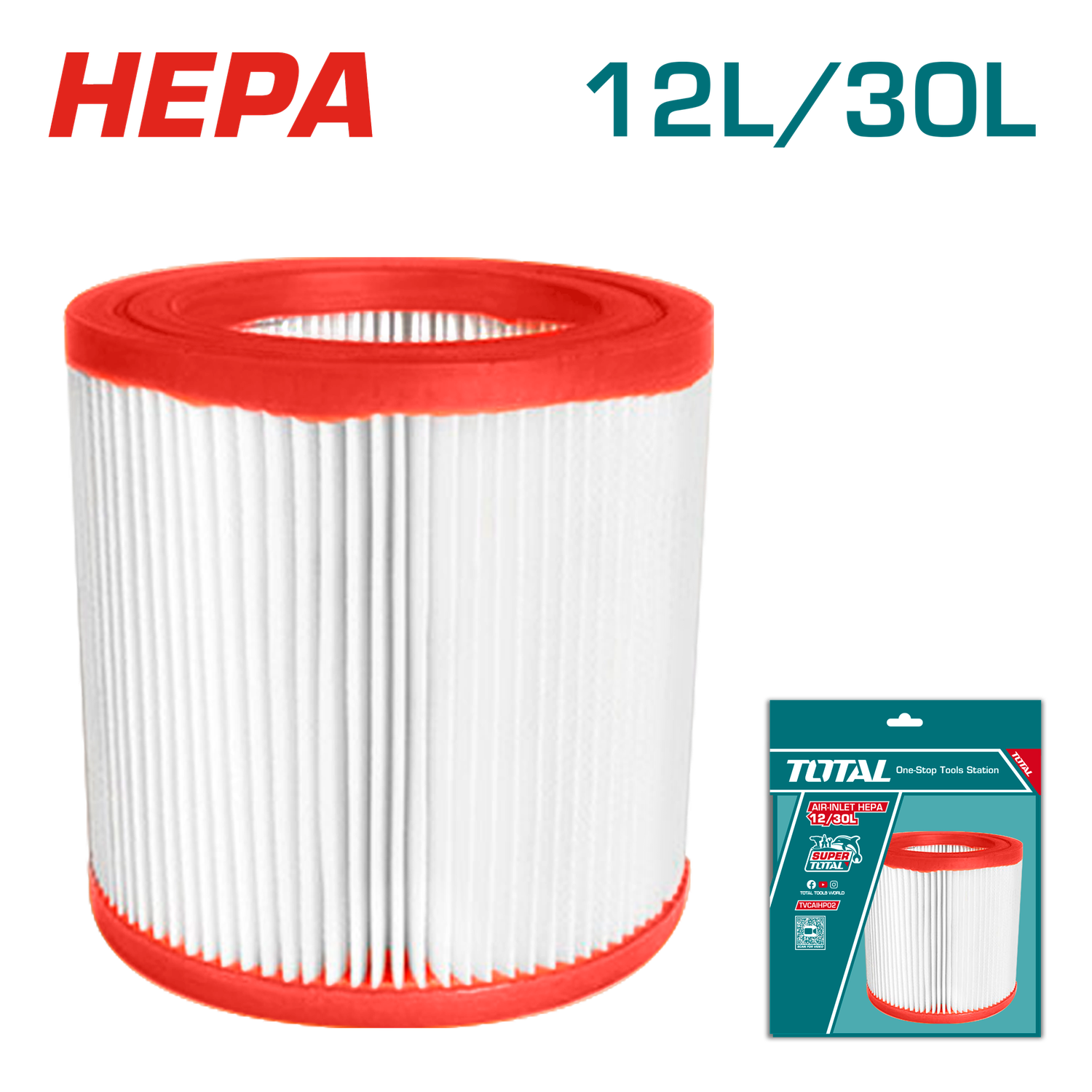 Total High-Efficiency HEPA Air-Inlet Filter for TVC &amp; UTVC Series Vacuum Cleaners- TVCAIHP02