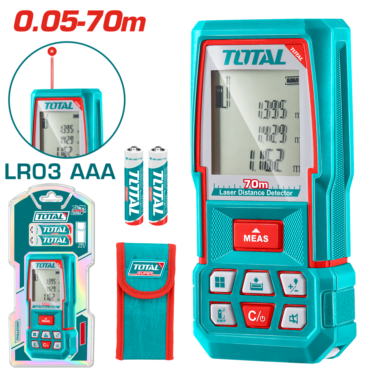 Total Digital Laser Distance Measurer – 70 Meters- TMT57026