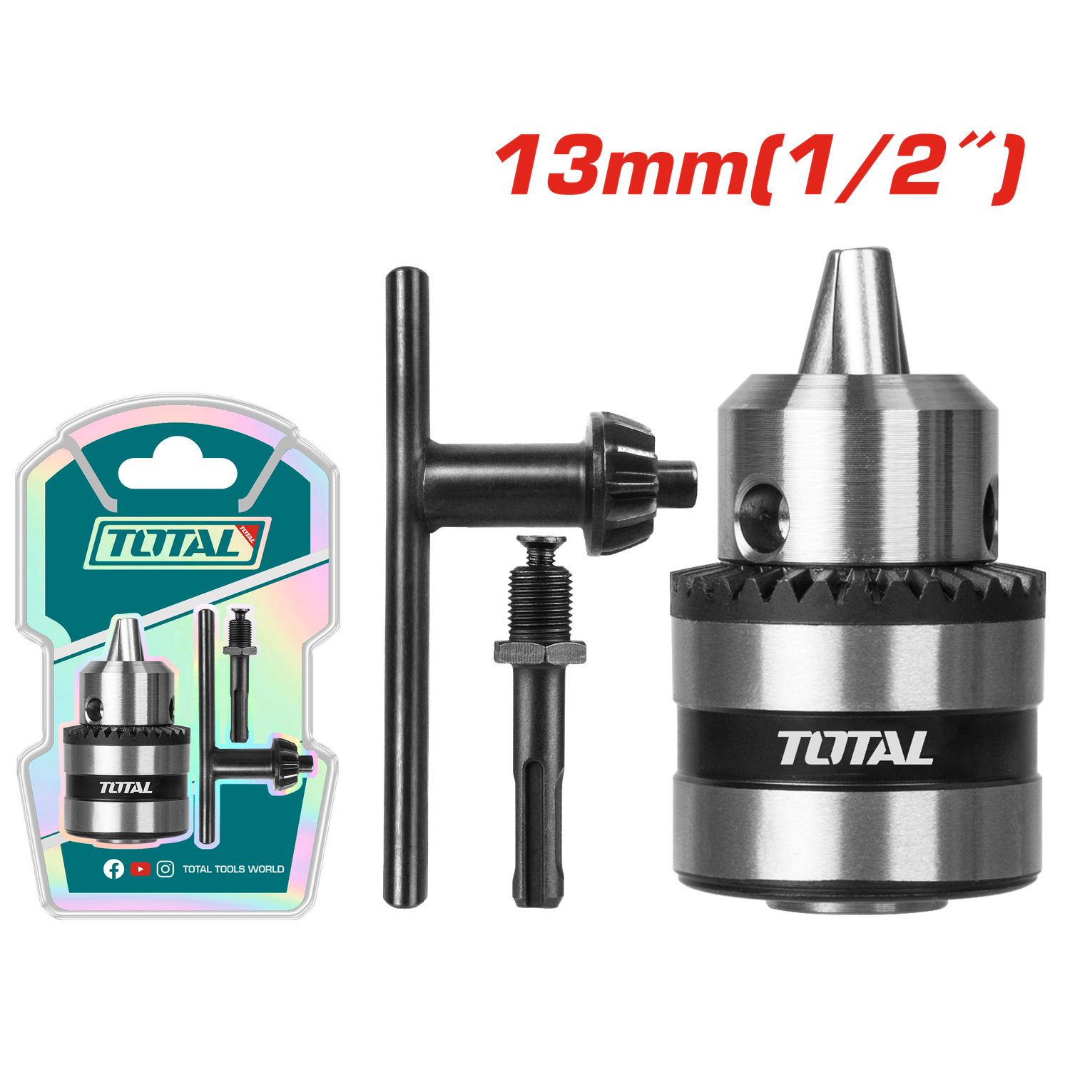 Total 13mm Key Chuck With Adaptor- TAC451301.1