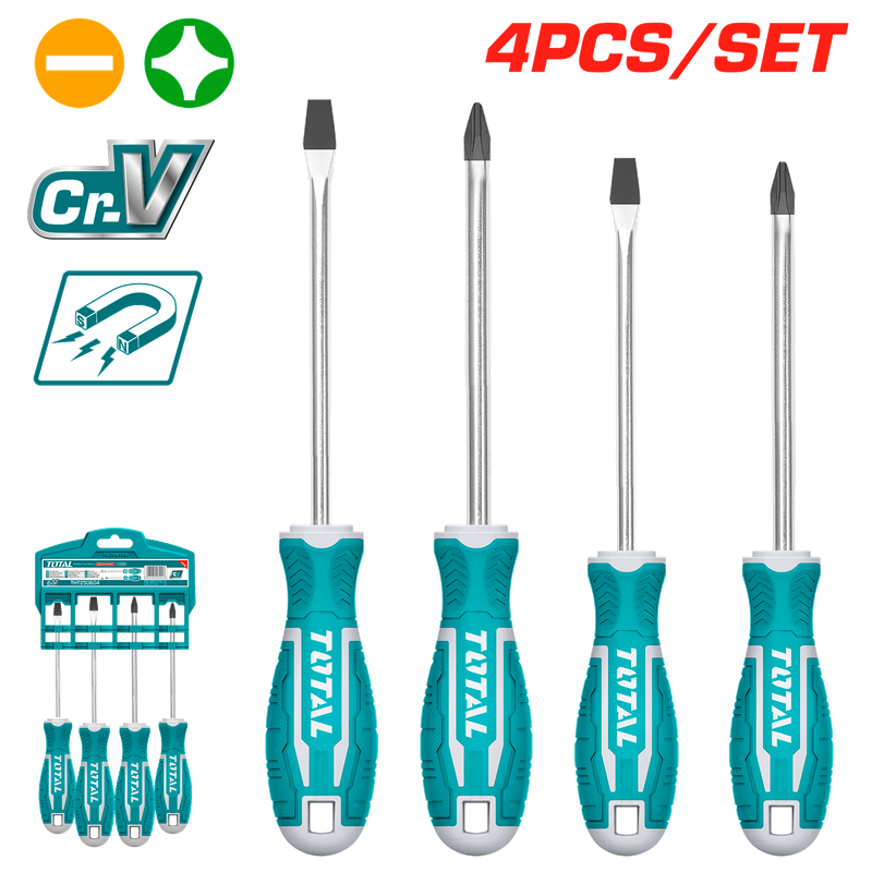 Total 4Pcs Screwdriver Set- THT250604