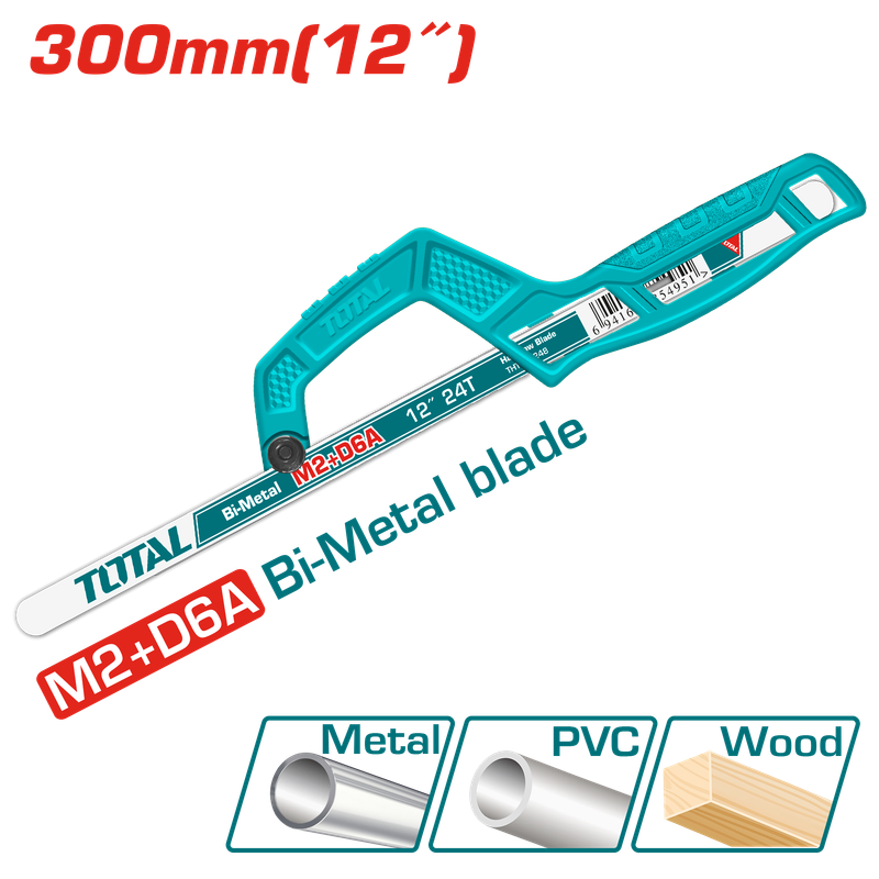 Total 12" Mini Hacksaw Frame - THMHF1504 Total 12" Mini Hacksaw Frame - THMHF1504