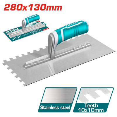 Total 280x130mm Plastering Trowel With Teeth – THTT81286