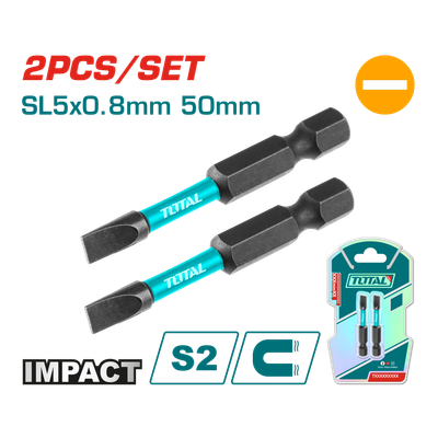 Total 2PCS Impact Screwdriver Bits Set - TACIM71SL550