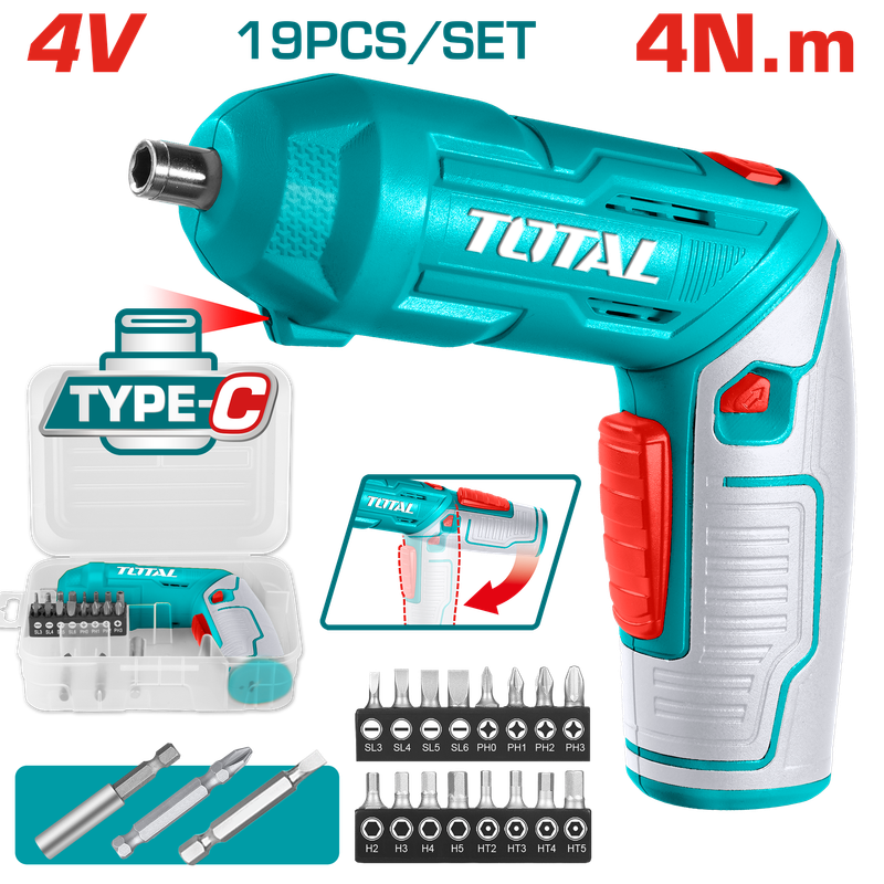 Total Lithium-Ion Cordless Screwdriver- TSDLI0442