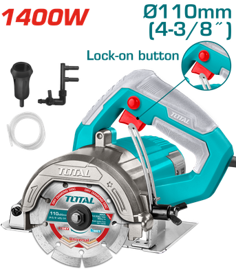 Total 110mm Electric Marble Cutter – 1400W Motor- TS3141106