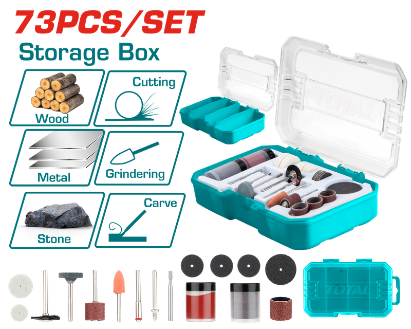 Total 73PCS General Use Set for Mini Drill - TAKMG7072 Total 73PCS General Use Set for Mini Drill - TAKMG7072