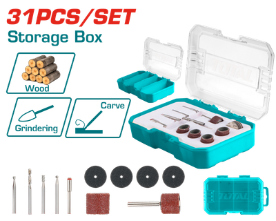 Total 31 Pcs  Wood carving and sanding Set for Mini Drill - TAKMG1030