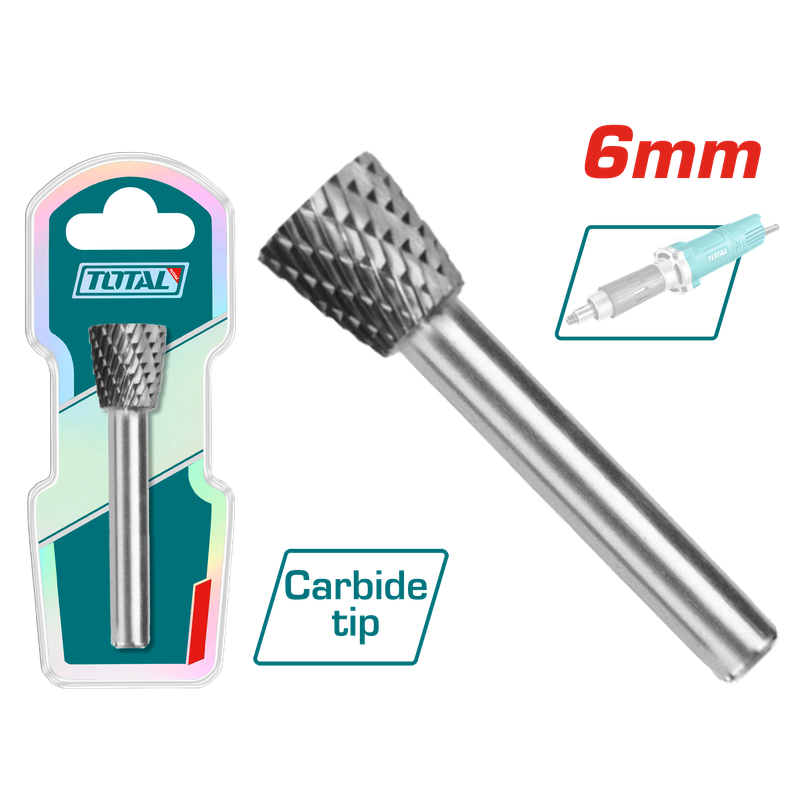 Total 6mm Tungsten Carbide Rotary Burrs- TAKC1004