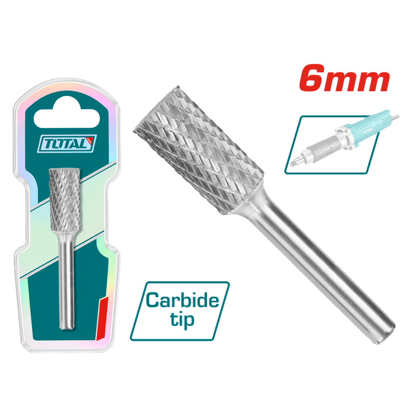 Total 6mm Tungsten Carbide Rotary Burrs- TAKC1001