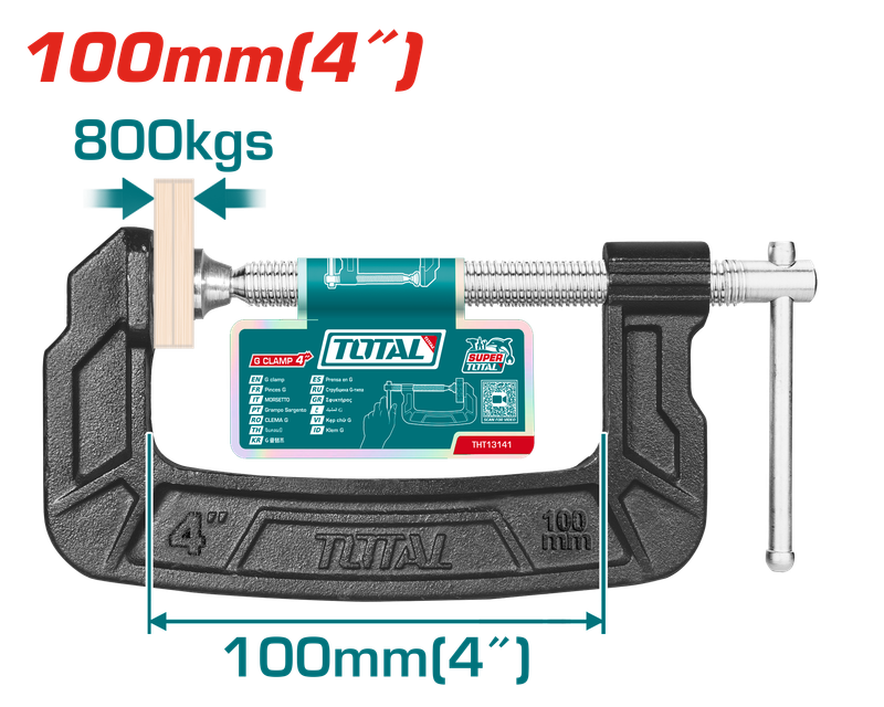 Total G Clamp 4"- THT13141