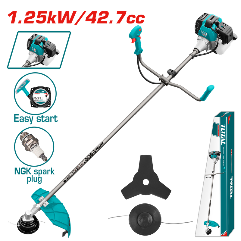 Total Gasoline Grass Trimmer &amp; Bush Cutter, 42.7cc, 2HP - TP5434411