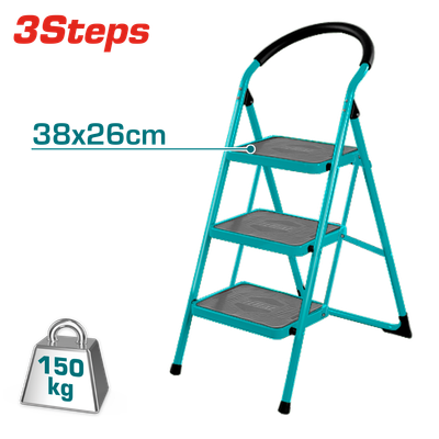 Total 3 Step Steel Ladder- THLAD09031