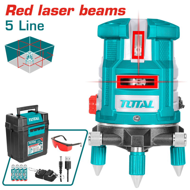 Total Self-leveling Line Laser ( Red Laser Beam ) – TLL306505