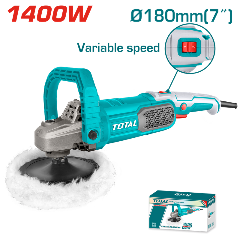 Total 1400W Variable Speed Polisher – 180mm-TP11418018