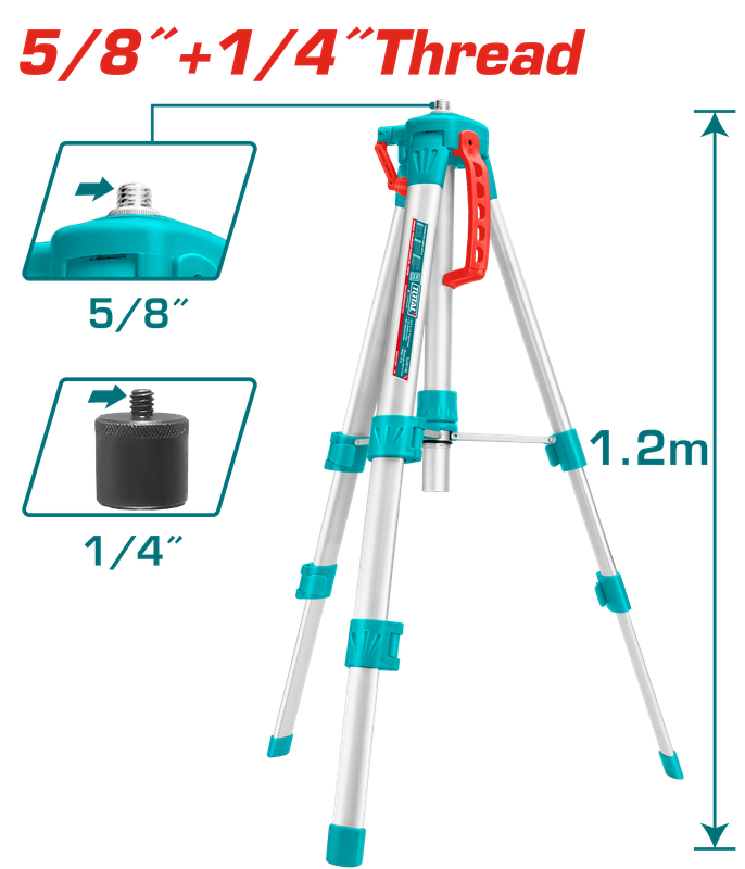 1.2m Aluminum Tripod For Laser Levels – TLLT01152