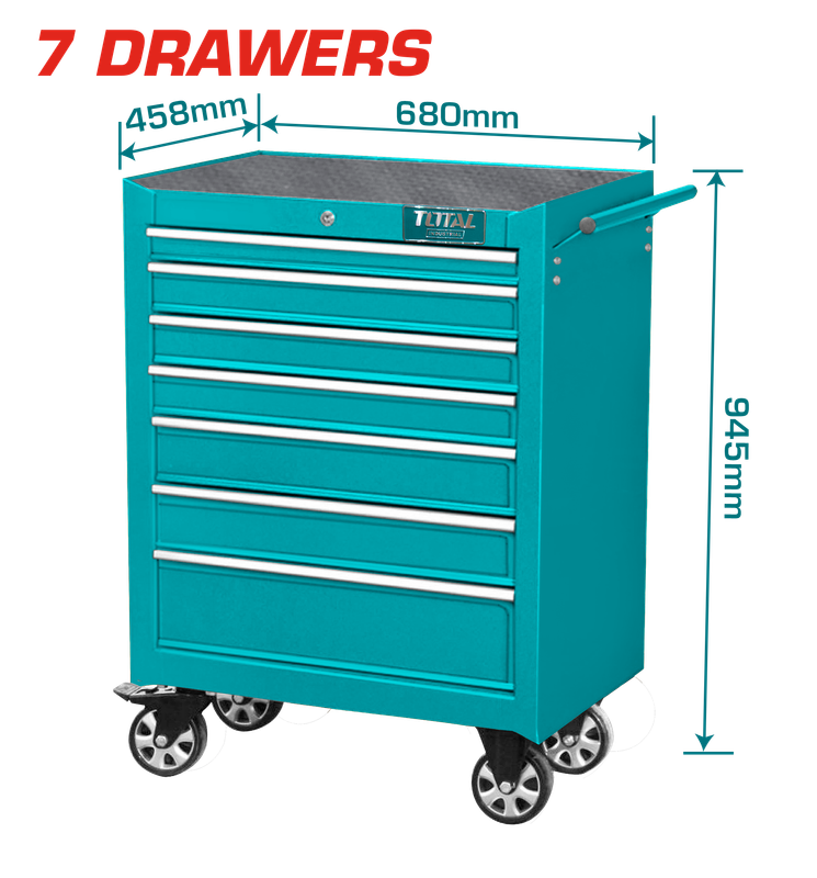 Total 680*458*802mm Roller Cabinet With 7 PCS Drawers – THRC02071P