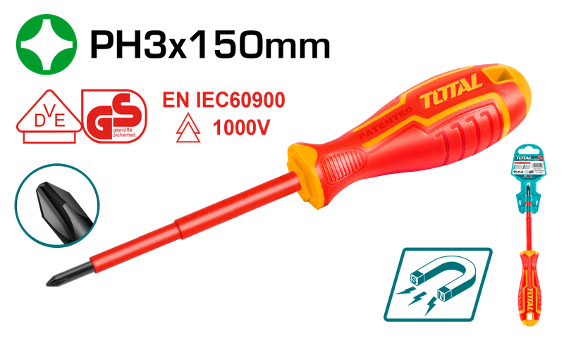 Total Insulated Screwdriver - THTISPH3150 Total Insulated Screwdriver - THTISPH3150